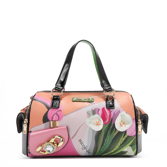 Product image 1 for Чанта Nicole Lee, 31x22.5x13.5 cm, Violet Blossom