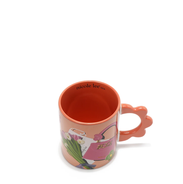 Product image 2 for Керамична чаша Nicole Lee, 500ml, Violet Blossom